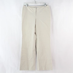 Caslon Women's Beige Straight Wide Leg Low Rise Dress Slacks Pants Size 6P