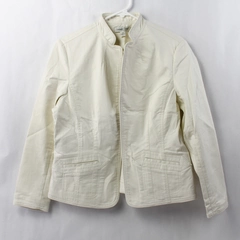 Coldwater Creek White Open Front Jacket Women's Size PS