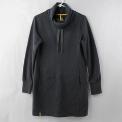 LOLË Stretch Gray Turtleneck Drawstring Pullover with Pockets Women's Medium