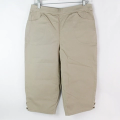 Croft & Barrow Women's Capris Stretch Waist Khakis Size S Cotton Blend