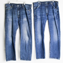 Lot of 2 Levi Strauss & Co Men's 505 Straight Leg Blue Jeans Size W40 L32 