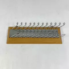 Selectie Tie Rack Wood Chrome Organizer 10 X 4 Inch 