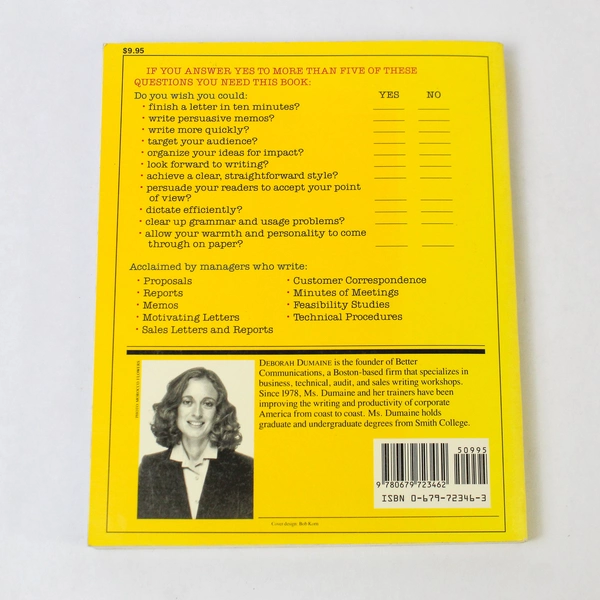 Write to the Top Writing for Corporate Success Deborah Dumaine 1989 Paperback