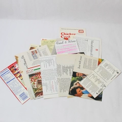 Lot of Vintage Newspaper & Magazine Recipe Card Clippings Pre-Owned Ephemera