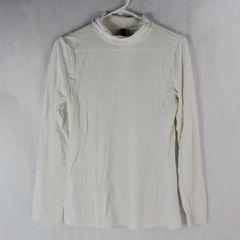 Great Northwest Indigo Women's White Long Sleeve Turtle Neck Shirt Size Medium