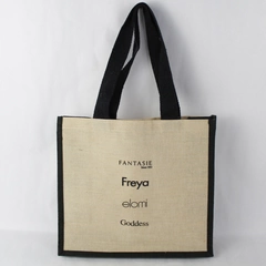 The Bra Genie Fantasie Freya Elomi Goddess Beige Black Jute Tote Reusable Bag 