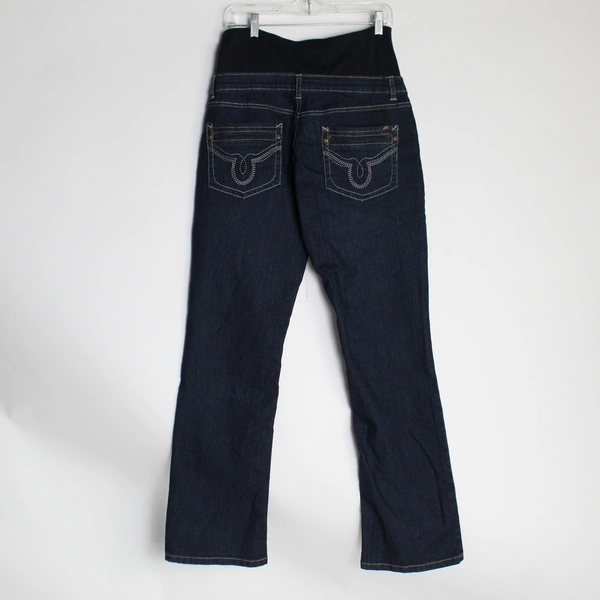 Lilac Dark Double Pocket Tummy Trimmer Denim Blue Jeans Women's Size Large 10-12