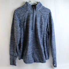 St. John's Bay Women's Blue Collar Long Sleeve Quart Zip Fleece Pullover Size XL