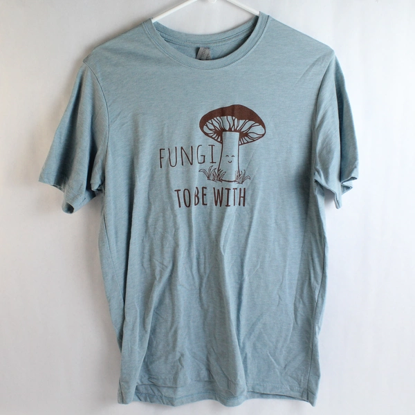 Next Level Apparel Women's Blue Fungi To Be With Short Sleeve Shirt Size M