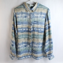 Alfred Dunner Women's Multicolor Long Sleeve Collar Button Up Size 14