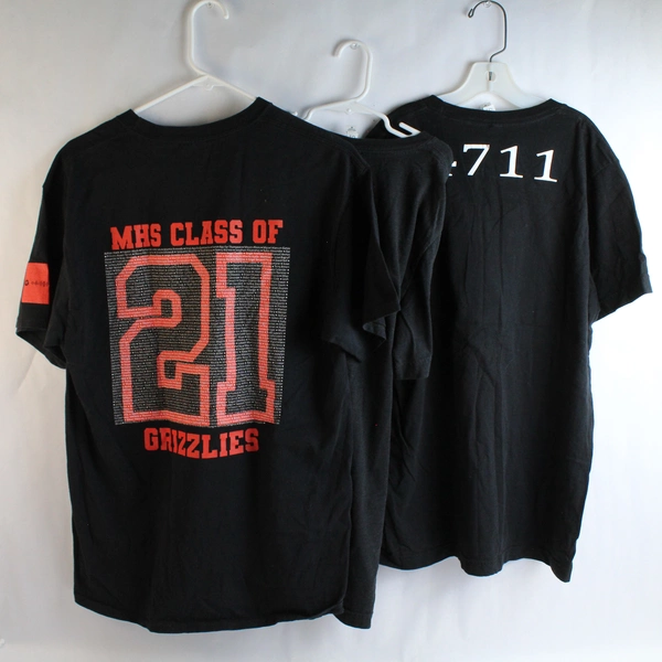 Lot of 3 McMinnville High School Black Grizzly Gear Shirts Unisex Sizes M & L