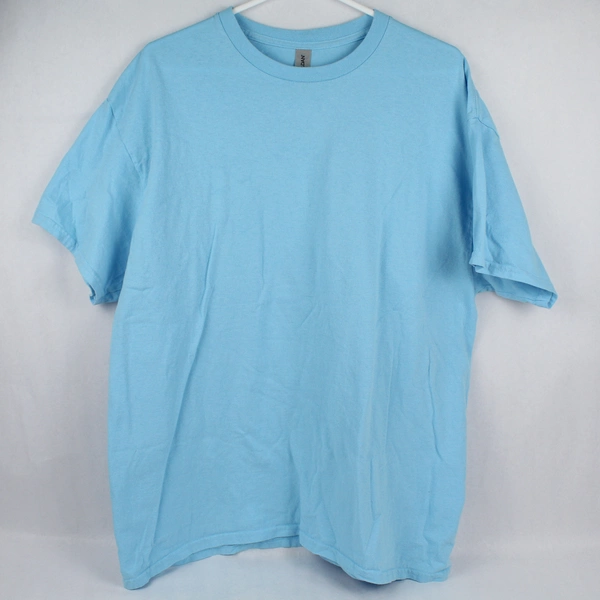 Gildan Heavy Cotton Unisex Adults XL Light Blue Short Sleeve T-Shirt