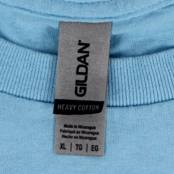 Gildan Heavy Cotton Unisex Adults XL Light Blue Short Sleeve T-Shirt