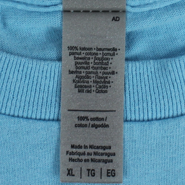 Gildan Heavy Cotton Unisex Adults XL Light Blue Short Sleeve T-Shirt