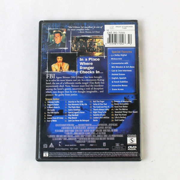 The Million Dollar Hotel DVD 2000 Mel Gibson