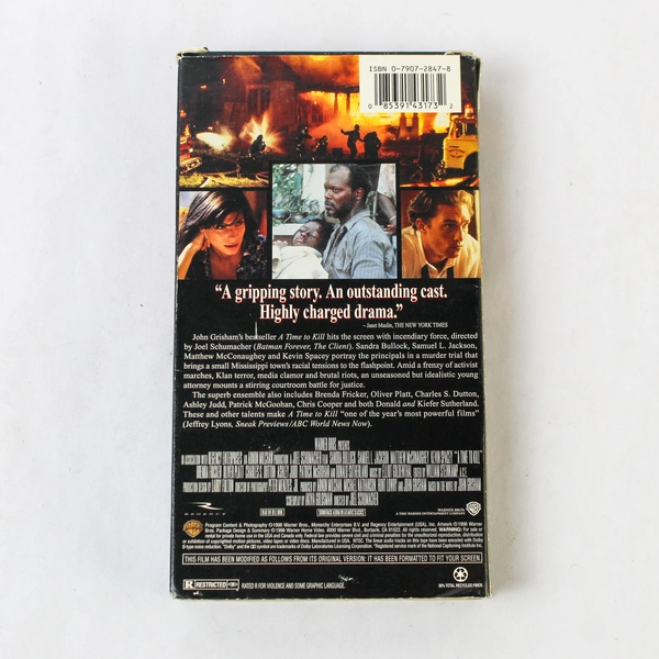 A Time to Kill VHS 1996 Sandra Bullock Matthew McConaughey Samuel L. Jackson