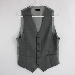 J. Ferrar Men's Classic Fit Silver Gray Button Up Vest Waistcoat Size Small