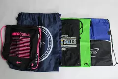 Lot of 5 Reusable Drawstring Backpacks Sport Gym Cinch Bags Varied Brands
