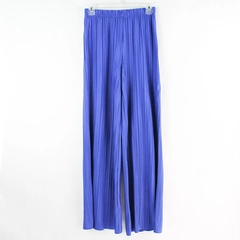 Rafaella Women's Dark Blue Wide Leg Super Pleated Ribbed Dress Pants Size S