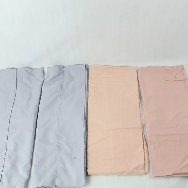Lot of 4 Pink & Lavender Queen Size Pillowcases Scrap Fabric Crafting DIY