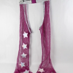 Spirit Halloween Mesh Purple Rockstar Costume Pants Women's Medium