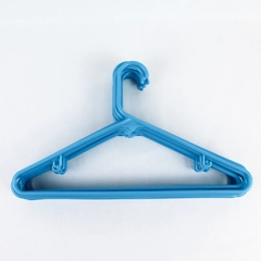 Lot of 10 Turquoise Plastic Tubular Clothing Hangers Standard Size with Hooks