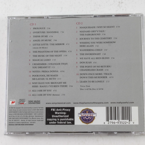 The Phantom of the Opera The Original Motion Picture Soundtrack CD 2004