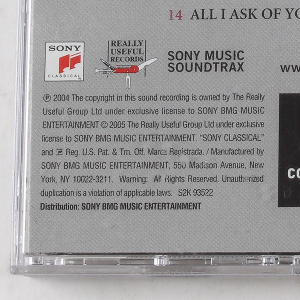 The Phantom of the Opera The Original Motion Picture Soundtrack CD 2004