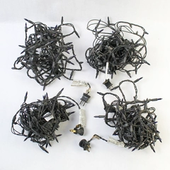 Lot of 4 Unbranded Purple Fuchsia Halloween Heavy Duty String Lights Tested 