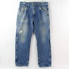 Rustler Straight Leg Denim Blue Jeans Men's Size 34x29 Work Jeans 