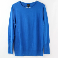 Worthington Women's Electric Blue Long Sleeve Pullover Sweater Size Large 
