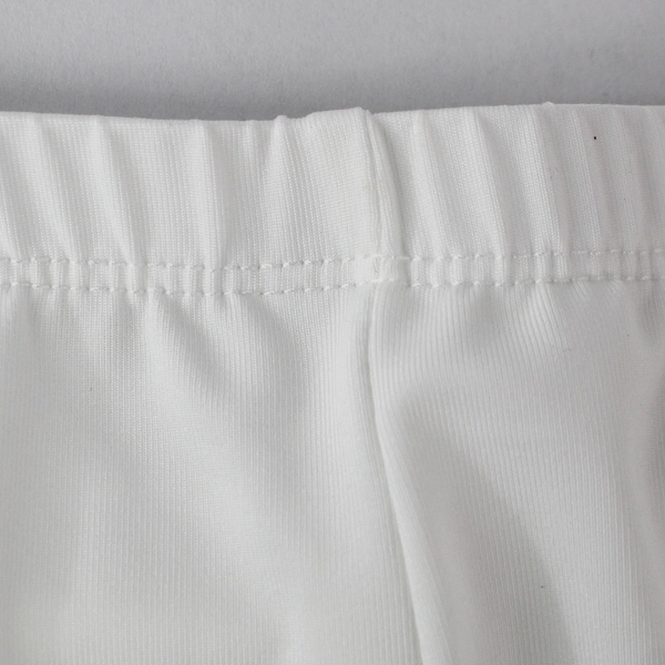 Women's Elastic White Lightweight Capri Pants with Button Detailing Size XXL