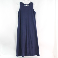 Vintage Willow Ridge Women's Dark Blue Sleeveless Straight Maxi Dress Size Small