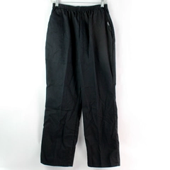Vintage Chic Women's Black Elastic Waist Straight Leg Pants 100% Cotton Size 8P