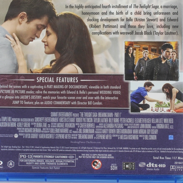 The Twilight Saga Breaking Dawn Part 1 Blu-ray 2011 Special Edition