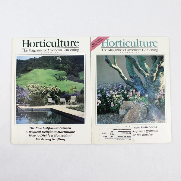 Lot of 2 Vintage Horticulture American Gardening Magazine 1992 Jan & Dec Issues