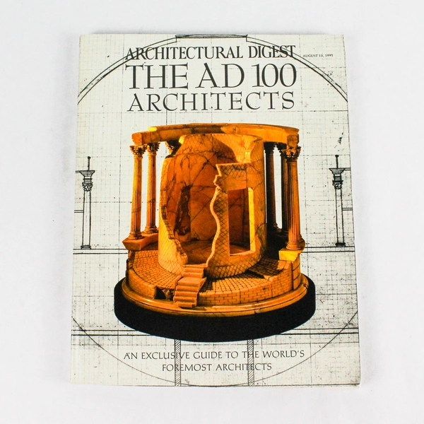 Vintage Architectural Digest The AD 100 Architects: An Exclusive Guide Aug 1991