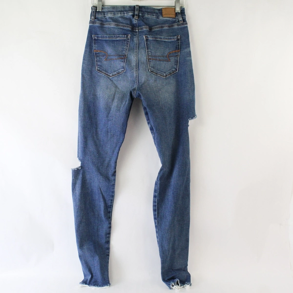 American Eagle Super Stretch High-Rise Ripped Denim Jeggings Women's Size 6