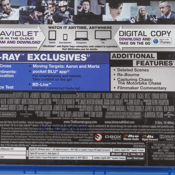 The Bourne Legacy Blu-ray And DVD 2012 Jeremy Renner Edward Norton