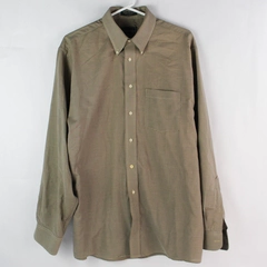 Vintage The Arrow Company Brown Button-Down Dress Shirt Men's Large