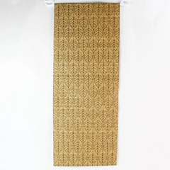Leaf Pattern Woven Rattan Table Runner 14x70.5"