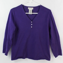 White Stag Purple Acrylic Blend Long Sleeve Shirt Women's Small