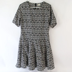 H&M Conscious Collection Patterned A-Line Knee-Length Dress Women's Size Small