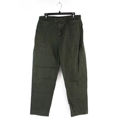 Bill Blass Women's Dark Green Stretch Petite Wide Leg High Rise Jeans Size 14P