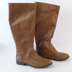 Lower East Side Brown Faux Leather Knee High Zip Up Boots Women's Size 5 