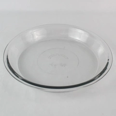 Unmarked Clear Glass Oven and Microwave Safe Pie Dish 9"