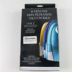 RICCAR Open Package of 5 New HEPA Filtration Vacuum Bags TYPE Z Canister Models