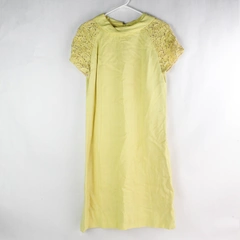 Vintage 60s Henry Lee Yellow Short Sleeve Mid Length Dress Women's Medium