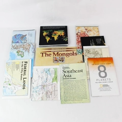 Lot of 13 Vintage and Modern National Geographic Maps and Inserts 