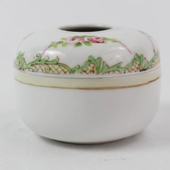 Vintage Hand-Painted Nippon Porcelain Hair Receiver Vanity Accessory